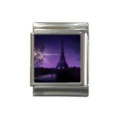 Eiffel Tower Paris-nigh Silhouette Italian Charm (13mm) by Wegoenart