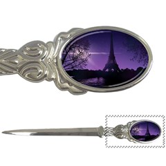 Eiffel Tower Paris-nigh Silhouette Letter Opener by Wegoenart