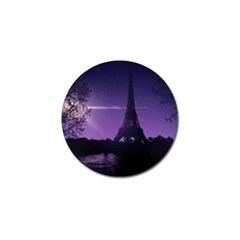 Eiffel Tower Paris-nigh Silhouette Golf Ball Marker by Wegoenart