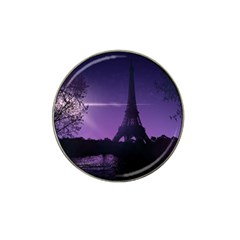 Eiffel Tower Paris-nigh Silhouette Hat Clip Ball Marker by Wegoenart