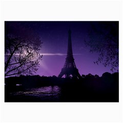 Eiffel Tower Paris-nigh Silhouette Large Glasses Cloth by Wegoenart