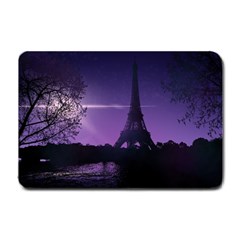 Eiffel Tower Paris-nigh Silhouette Small Doormat by Wegoenart