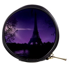 Eiffel Tower Paris-nigh Silhouette Mini Makeup Bag by Wegoenart