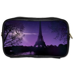 Eiffel Tower Paris-nigh Silhouette Toiletries Bag (two Sides) by Wegoenart