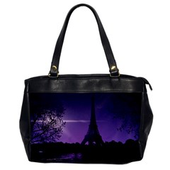 Eiffel Tower Paris-nigh Silhouette Oversize Office Handbag by Wegoenart