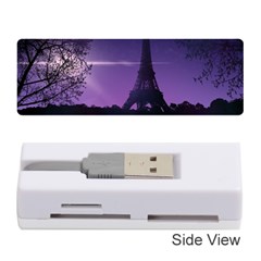 Eiffel Tower Paris-nigh Silhouette Memory Card Reader (stick) by Wegoenart