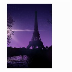 Eiffel Tower Paris-nigh Silhouette Small Garden Flag (two Sides) by Wegoenart