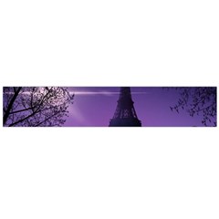 Eiffel Tower Paris-nigh Silhouette Large Flano Scarf  by Wegoenart