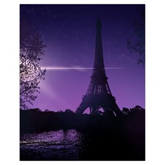 Eiffel Tower Paris-nigh Silhouette Drawstring Bag (small) by Wegoenart