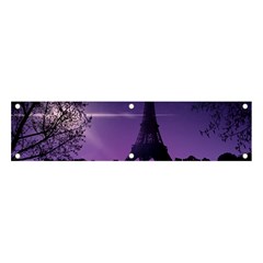 Eiffel Tower Paris-nigh Silhouette Banner And Sign 4  X 1  by Wegoenart