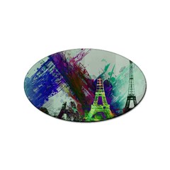 Eiffel Tower Paris France Europe Sticker (oval)