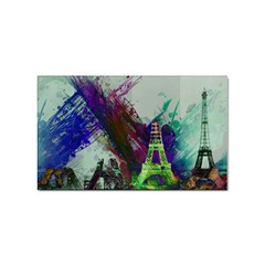 Eiffel Tower Paris France Europe Sticker Rectangular (10 Pack) by Wegoenart