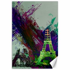 Eiffel Tower Paris France Europe Canvas 12  X 18  by Wegoenart