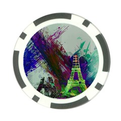 Eiffel Tower Paris France Europe Poker Chip Card Guard by Wegoenart