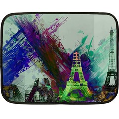 Eiffel Tower Paris France Europe Fleece Blanket (mini) by Wegoenart