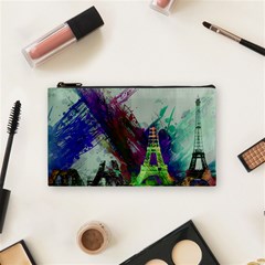 Eiffel Tower Paris France Europe Cosmetic Bag (small) by Wegoenart