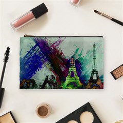 Eiffel Tower Paris France Europe Cosmetic Bag (medium) by Wegoenart