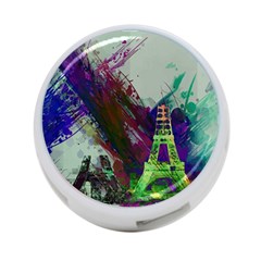 Eiffel Tower Paris France Europe 4-port Usb Hub (one Side) by Wegoenart