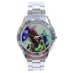 Eiffel Tower Paris France Europe Stainless Steel Analogue Watch by Wegoenart