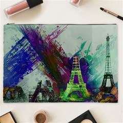 Eiffel Tower Paris France Europe Cosmetic Bag (xxl) by Wegoenart