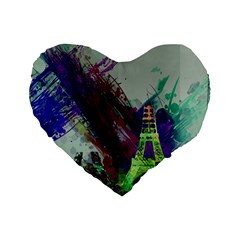 Eiffel Tower Paris France Europe Standard 16  Premium Heart Shape Cushions by Wegoenart