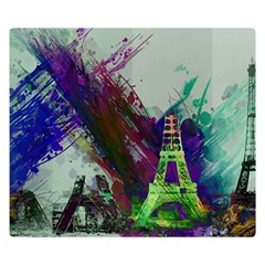 Eiffel Tower Paris France Europe Double Sided Flano Blanket (small)  by Wegoenart