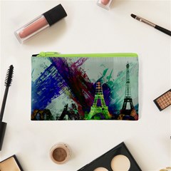 Eiffel Tower Paris France Europe Cosmetic Bag (xs) by Wegoenart