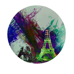 Eiffel Tower Paris France Europe Mini Round Pill Box by Wegoenart