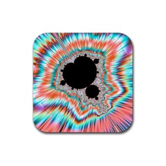 Fractal Abstract Background Rubber Coaster (square) by Wegoenart