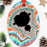 Fractal Abstract Background Oval Ornament (Two Sides) Back