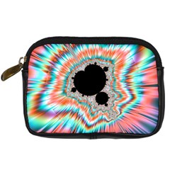 Fractal Abstract Background Digital Camera Leather Case by Wegoenart