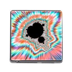 Fractal Abstract Background Memory Card Reader (square 5 Slot) by Wegoenart