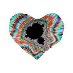 Fractal Abstract Background Standard 16  Premium Heart Shape Cushions by Wegoenart