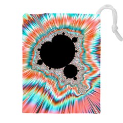 Fractal Abstract Background Drawstring Pouch (4xl) by Wegoenart