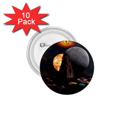 Eye Of Sauron Space Mushroom Moon 1 75  Buttons (10 Pack) by Wegoenart