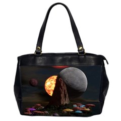 Eye Of Sauron Space Mushroom Moon Oversize Office Handbag (2 Sides) by Wegoenart