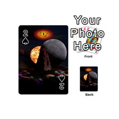 Eye Of Sauron Space Mushroom Moon Playing Cards 54 Designs (mini) by Wegoenart