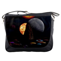 Eye Of Sauron Space Mushroom Moon Messenger Bag by Wegoenart