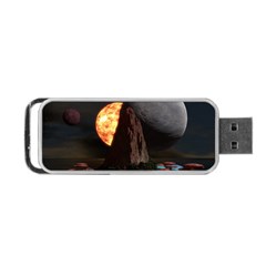 Eye Of Sauron Space Mushroom Moon Portable Usb Flash (two Sides) by Wegoenart