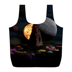 Eye Of Sauron Space Mushroom Moon Full Print Recycle Bag (l) by Wegoenart