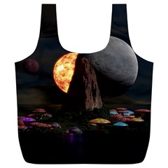 Eye Of Sauron Space Mushroom Moon Full Print Recycle Bag (xl) by Wegoenart