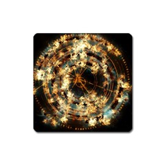 Science Fiction Background Fantasy Square Magnet by Wegoenart