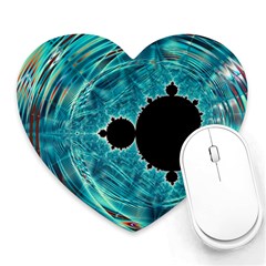 Mandelbrot Apple Fractal Abstract Heart Mousepad by Wegoenart