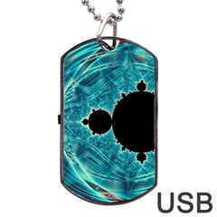 Mandelbrot Apple Fractal Abstract Dog Tag Usb Flash (one Side) by Wegoenart