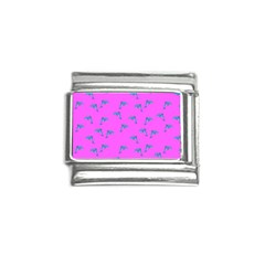 Pink And Blue, Cute Dolphins Pattern, Animals Theme Italian Charm (9mm)