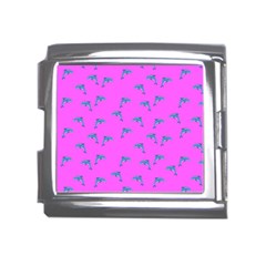 Pink And Blue, Cute Dolphins Pattern, Animals Theme Mega Link Italian Charm (18mm) by Casemiro