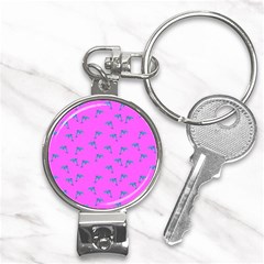 Pink And Blue, Cute Dolphins Pattern, Animals Theme Nail Clippers Key Chain by Casemiro