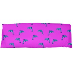 Pink And Blue, Cute Dolphins Pattern, Animals Theme Body Pillow Case Dakimakura (two Sides) by Casemiro