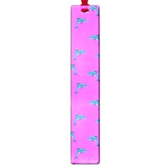 Pink And Blue, Cute Dolphins Pattern, Animals Theme Large Book Marks by Casemiro