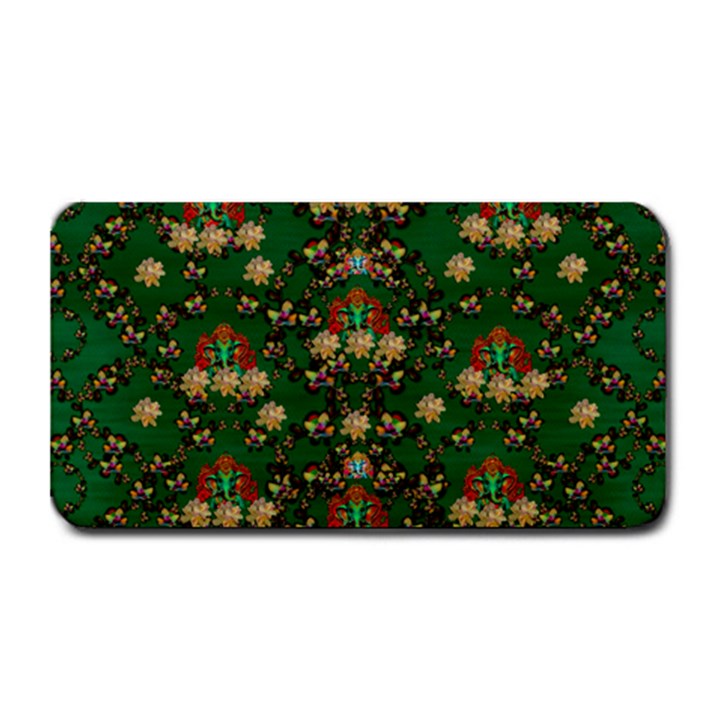 Ganesh Elephant Art With Waterlilies Medium Bar Mat